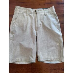 Vissla Hybrid Walk Shorts Boys Size 23 Gray Woven 7” ISeam